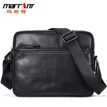 Men's First Layer Cowhide Leather Single-Shoulder Bag Business Casual Soft Leather Horizontal Shoulder Messenger Bag