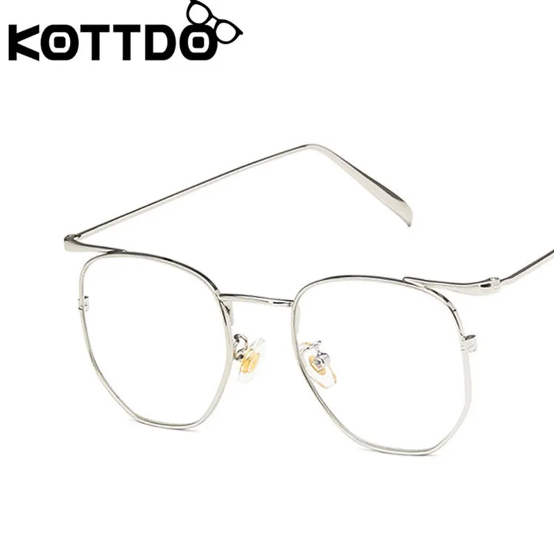 KOTTDO, классические полигоновые очки для глаз, оправа для женщин, винтажные компьютерные очки для глаз, оправа для мужчин, прозрачная оправа для очков