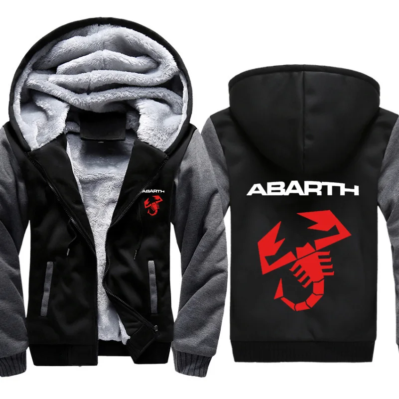 Толстовки с капюшоном для мужчин автомобиль Abarth логотип куртка принтом Мужские