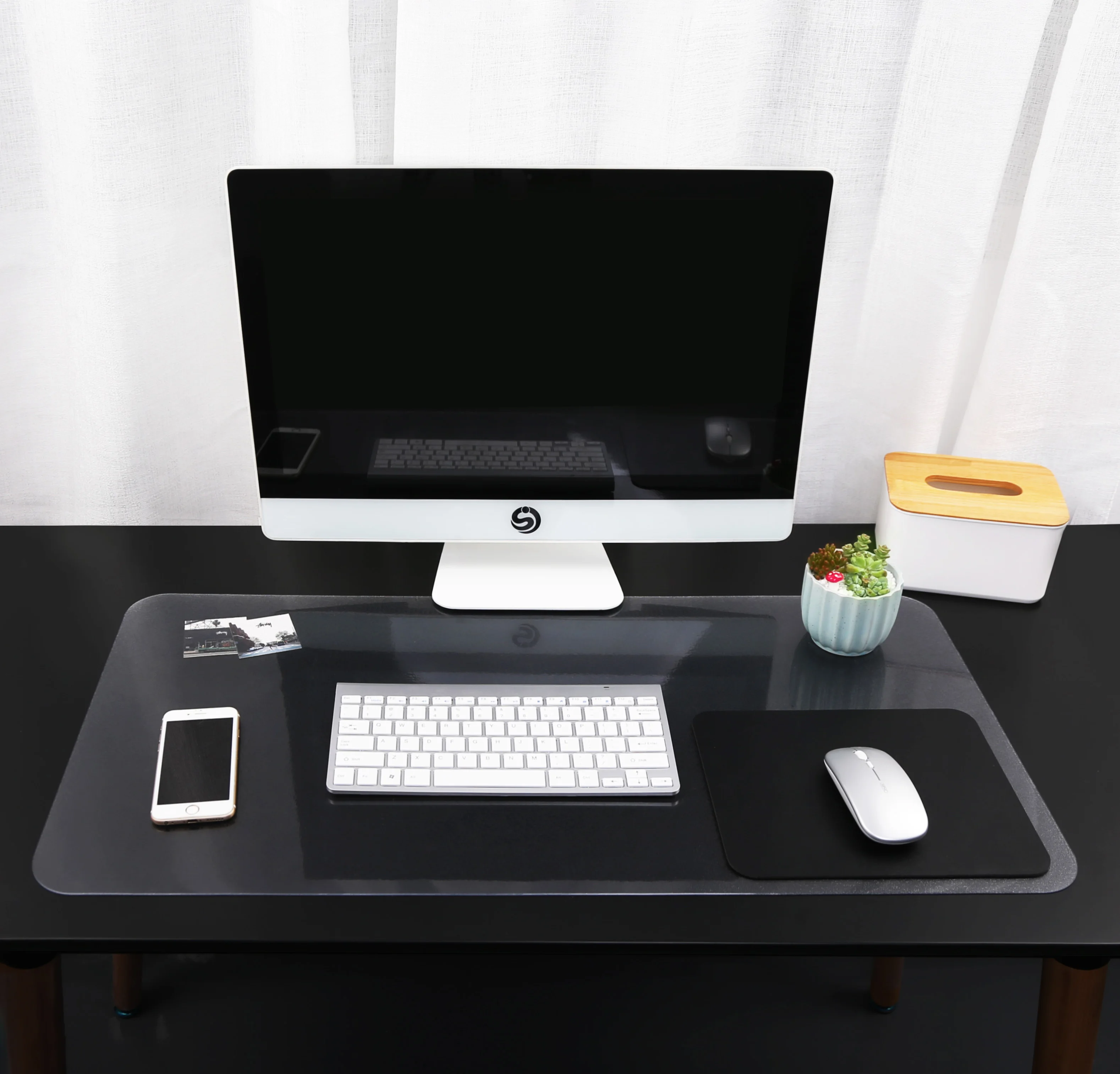 

2 Pieces High Quanlity PVC Desk Pad Mouse Pad/Mat,Waterproof Mouse Pad Desktop Pad Protector,Laptop pad for Office and Home