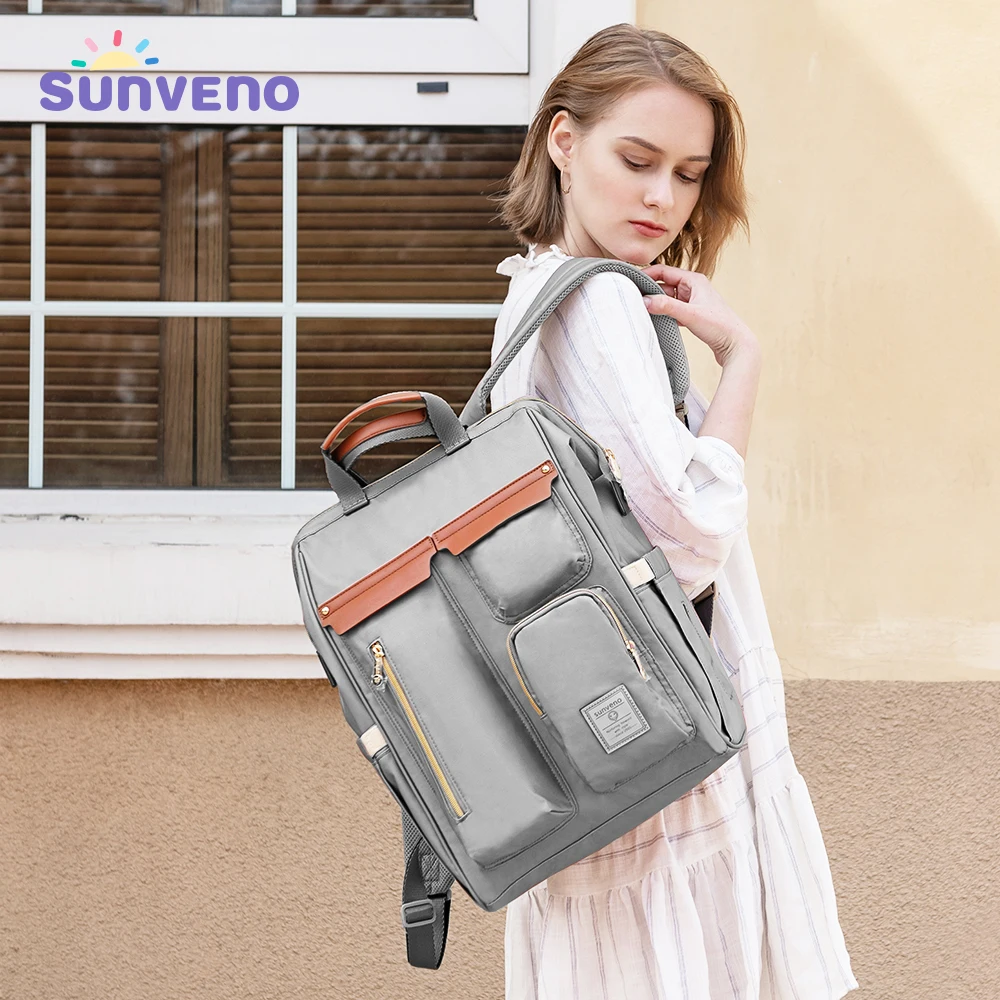 Sunveno сумка для подгузников, рюкзак большой емкости, Детская сумка для коляски, рюкзак для мам, дорожная сумка для подгузников, водонепроницаемая