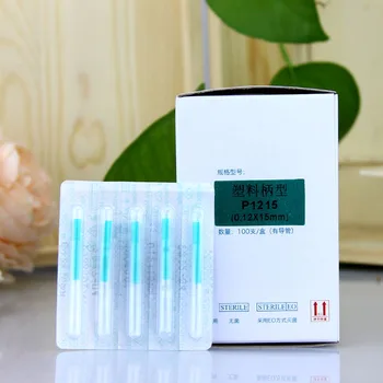 

100 pcs plastic handle acupuncture needle diameter 0.12/0.14/0.16/0.25/0.30mm EACU accupuncture needle face massage