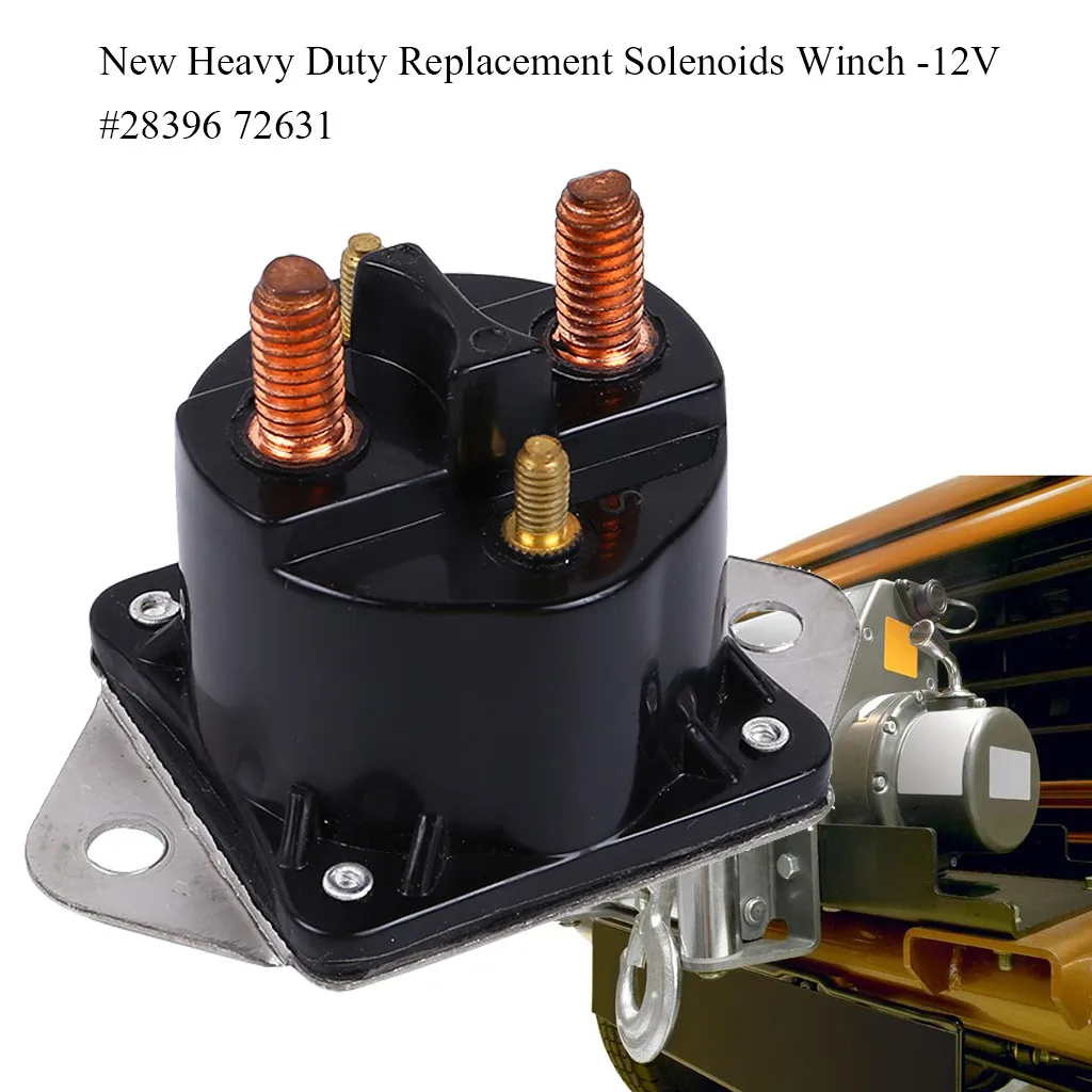 FOUR 4 NEW WINCH SOLENOIDS for WARN 12 VOLT HEAVY DUTY 28396 Solenoid