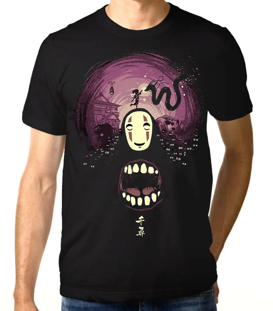 

Spirited Away No-Face T-Shirt, Anime Studio Ghibli Hayao Miyazaki Men's Tee Top Quality 2019 New Brand Men'S
