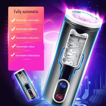 Automatic Electric Piston Rotating Sucker Male Blowjob Masturbator Cup Voice Vagina Dildo Vibrator Sex Toys