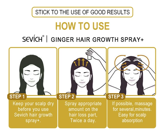 Sevich Ginger 50ml Hair Growth Essence Spray Hair Loss Treatment Serum Nourish Roots Fast Germinal Hair