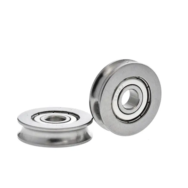 10 Stück/50 Stück 8 x 30 x 8 mm Edelstahl-U-Rillenlager 608ZZ 8 x 30 x 8 mm Führungsrad-Rollenriemenscheibe wasserdicht Rostschutz 8 mm Durchmesser 30 mm – Detail 3