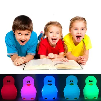 

Night Light Silicone LED Lighting Fixture Household Supply Children Kids Gifts Bedroom Decoration Desk Light Table Lamp DC5V 1A