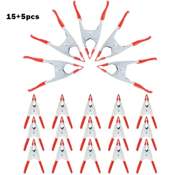 

20PCS Spring Clamp Woodworking Tools Metal Spring Clamps For Woodworking Spring Clip Photo Studio Background