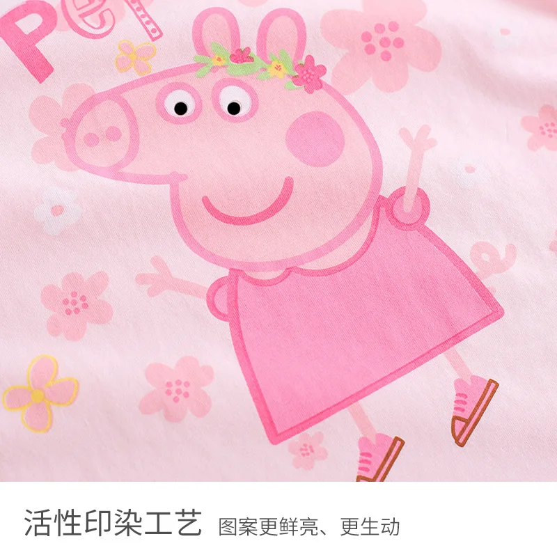 Peppa Pig дети девочка жилет футболка Мультфильм Свинка Пеппа плюшевая одежда для маленьких девочек игрушка Рождественский подарок хлопок