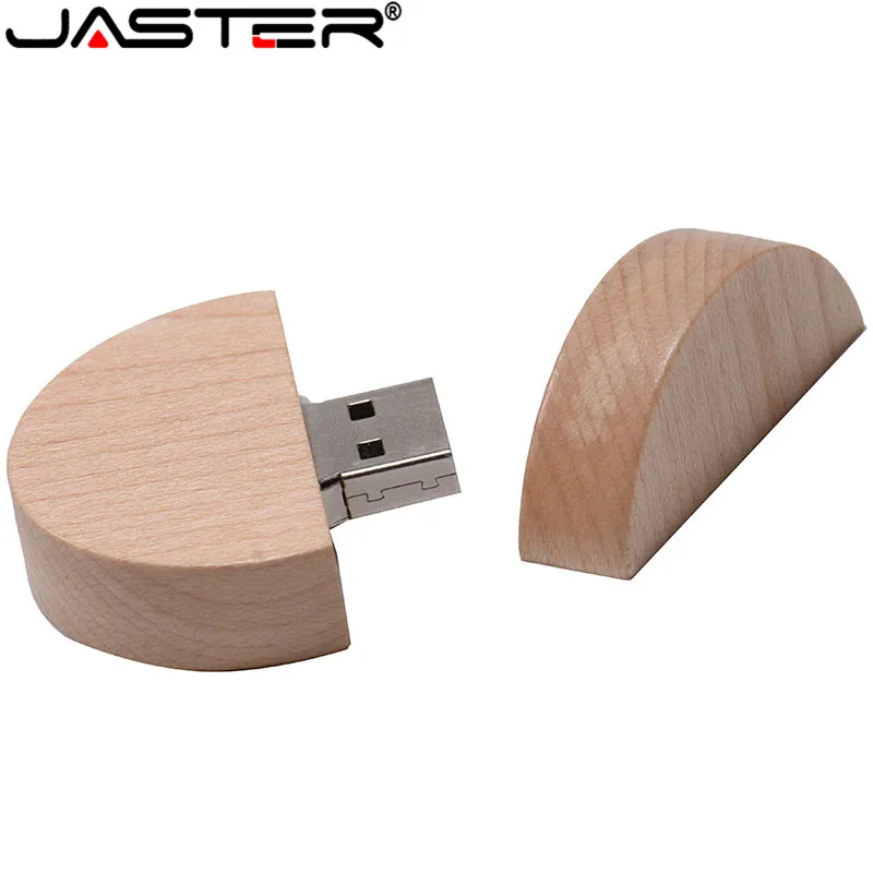 JATSER USB флеш-накопитель на заказ DIY логотип Деревянный кленовый орех круглый корпус USB 2,0 4 GB/64 GB флеш-накопитель