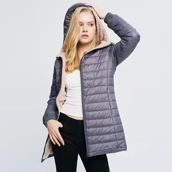 

autumn winter hooded coat womens ultra thin down cotton jacket light jackets parkas warm outerwear ovrecoat plus size s-xxl army