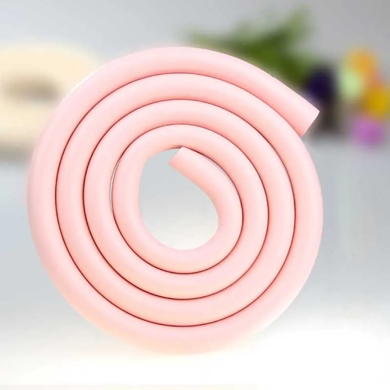 Pink U-образные детские безопасные изделия 2 м детский бампер полоса Детская безопасность Угловой протектор край стола, угол, подушка с 3м наклейкой - Цвет: Pink