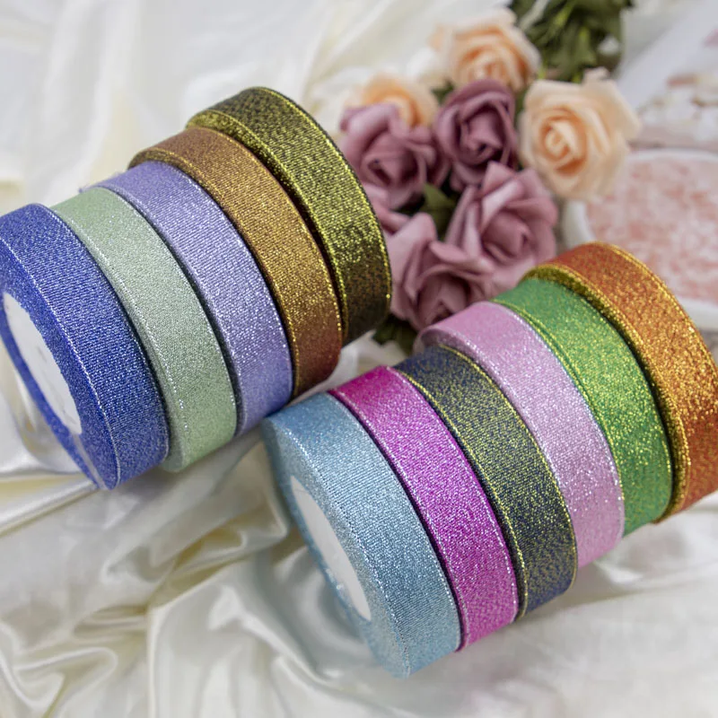 6/10/15/20/25/40mm Glitter Organza Ribbon 22 Meters For Bow Hair Party Wedding Christmas Decoration DIY Gift Wrapping ribbon decoration ribbon supplies christmas ribbon organza ribbon wrapping ribbon