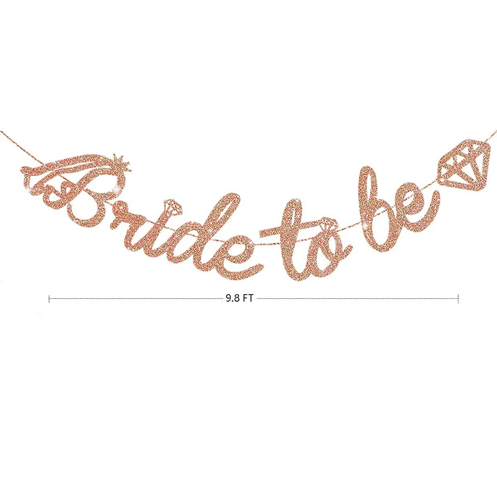 Rose Gold Paper Bunting Triangle Flags - Wedding & Party Hanging Decoration