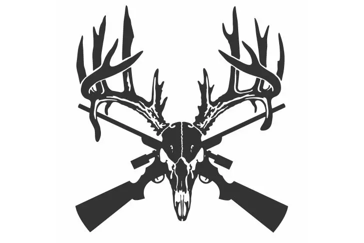 Sika Deer убитого человеческими пистолетами виниловые наклейки для автомобиля
