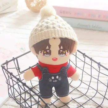 

[MYKPOP]KPOP Doll's Clothes and Accessories: Bobble Hat + Overalls + T-Shirt 3pcs Set (without doll) E9 Fans SA20200305