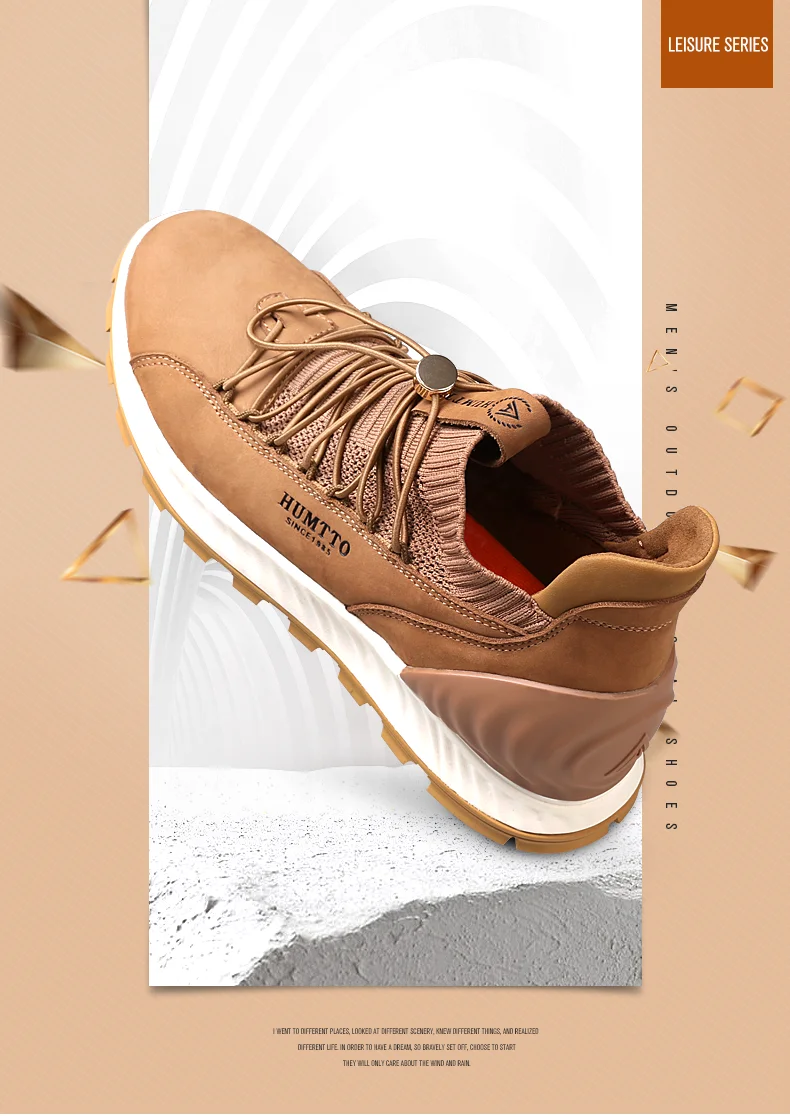 Humtto Мужская прогулочная обувь уличные модные кроссовки из натуральной кожи дышащие удобные противоскользящие пшеницы черный
