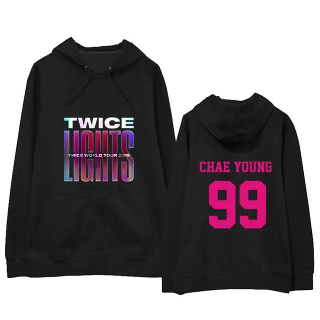 Корейская Мода Kpop TWICE WORLD TOUR Kpop одежда для женщин с длинным рукавом Толстовка Женский Harajuku с капюшоном уличная верхняя одежда - Цвет: 10