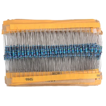 

1280pcs 64 Different Values Electrical Metal Resistor 1 Ohm - 10M Ohm 1/4W Metal Film Resistors Assortment Kit