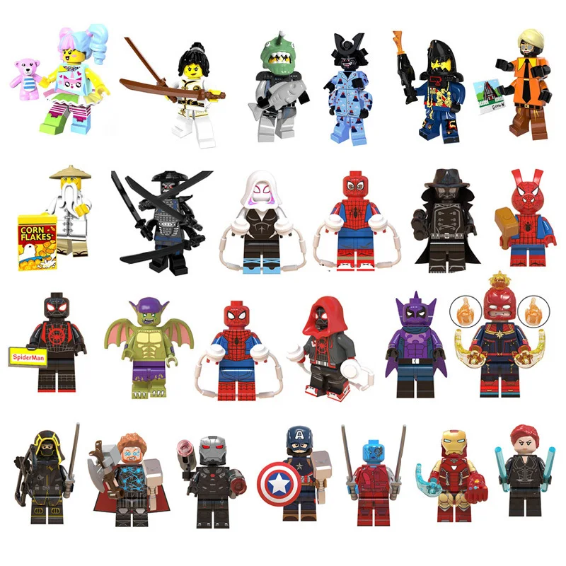 

Marvel Avengers 4 endgame Captain America iron man Thanos Hulk Building Blocks Figures Ninja Motorcycle Toys for kids