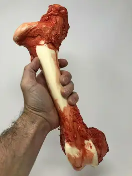 

Realistic Bloody Bone Movie Prop Halloween PU Horror Weapon Caveman Bones