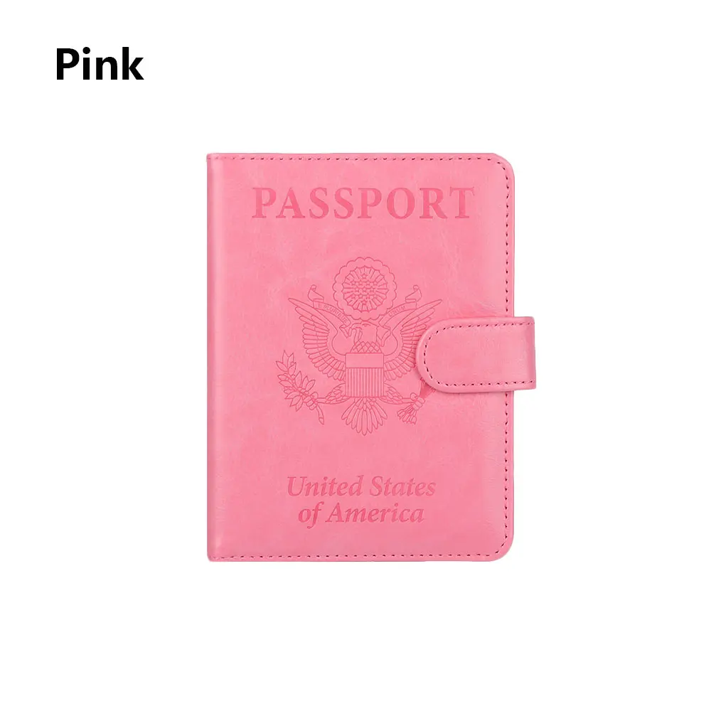 pink Новинка, высокое качество, Обложка для паспорта для мужчин и женщин, чехол для паспорта, для путешествий, для США, для документов, для мужчин, Т-образная Обложка, для билета, карман для паспорта - Цвет: pink