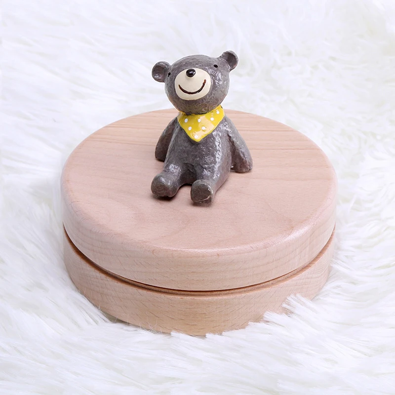 Бук детская коробка для хранения зубов девочка мальчик мультфильм животных молочные зубы пуповины Lanugo Keepsake Box Контейнер Детские сувениры подарки - Цвет: bear