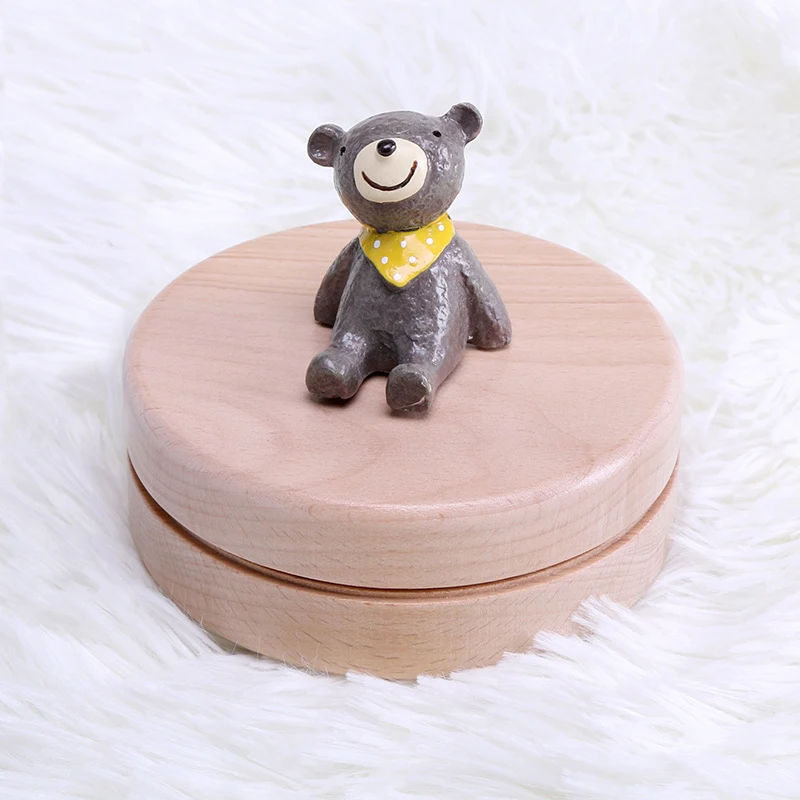 bear Бук детская коробка для хранения зубов девочка мальчик мультфильм животных молочные зубы пуповины Lanugo Keepsake Box Контейнер Детские сувениры подарки - Цвет: bear
