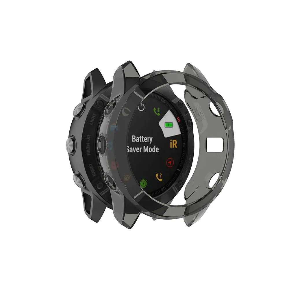 Защитные чехлы из ТПУ для Garmin Fenix 6X 6X Pro сменная защитная рамка для Garmin Fenix 6X Pro smart watch shell - Цвет: Black