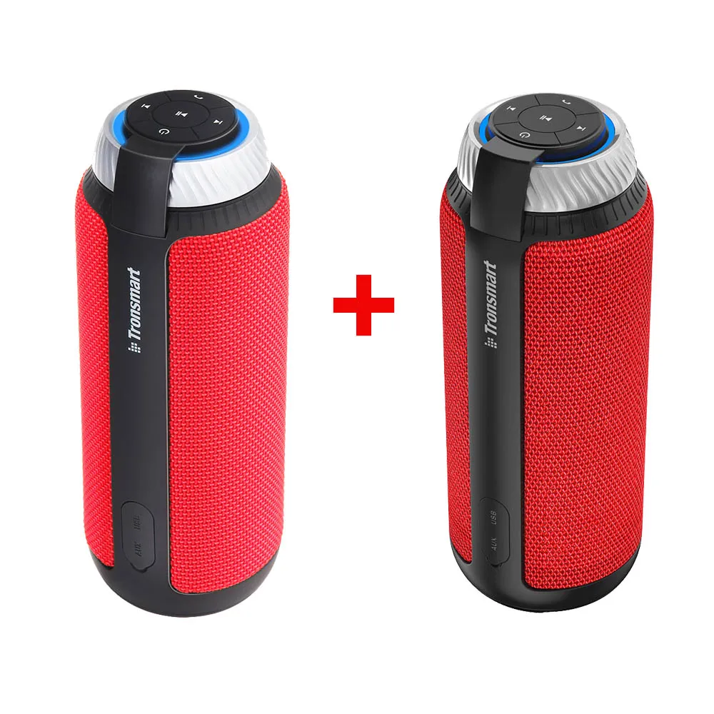 2pcs Red Tronsmart Element T6 портативный Bluetooth динамик 25 Вт DSP 360 стерео звук глубокий бас открытый портативный мини-динамик - Цвет: 2pcs Red