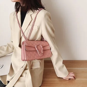 

Women's Bags 2020 Vintage European zou xiu kuan Texture Chain Bag New Embossing Dionysian Package Shoulder Bag
