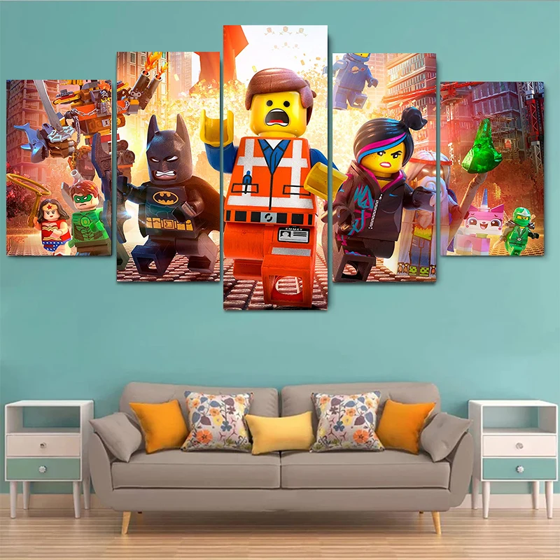 Marvel Poster 5 Piece Wall Print Nursey Decoraion Cartoon Batman Art Canvas Painting Cuadros Picture for Home Decor | Дом и сад