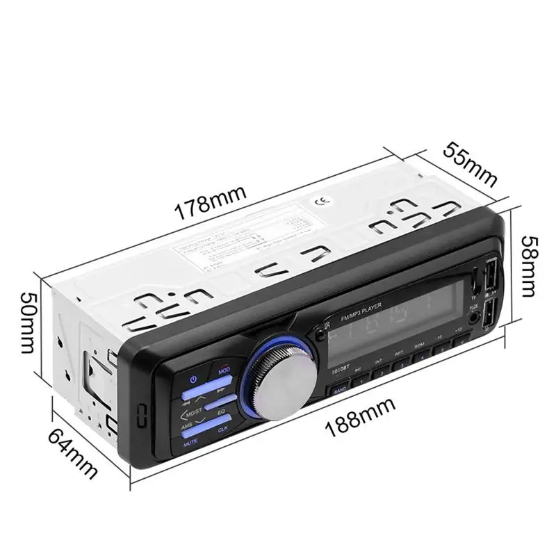 1 шт., двойной USB FM/MP3 плеер, пульт дистанционного управления, HD mp3-плеер, автомобильный радиоприемник для автомобилей