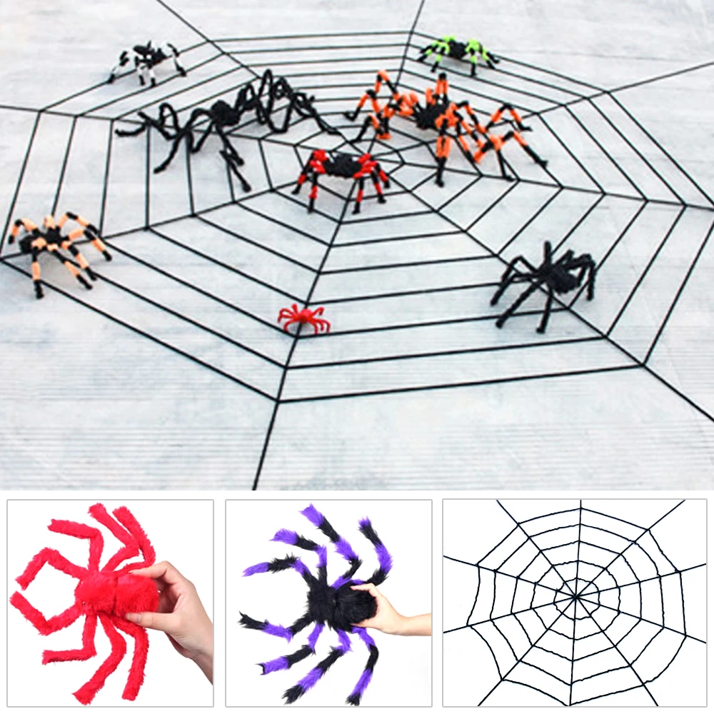 

Spider Web Halloween 3 Size Stretchy Cobweb Terror Party Decoration Bar Haunted House Halloween Spiders Web Halloween Deco
