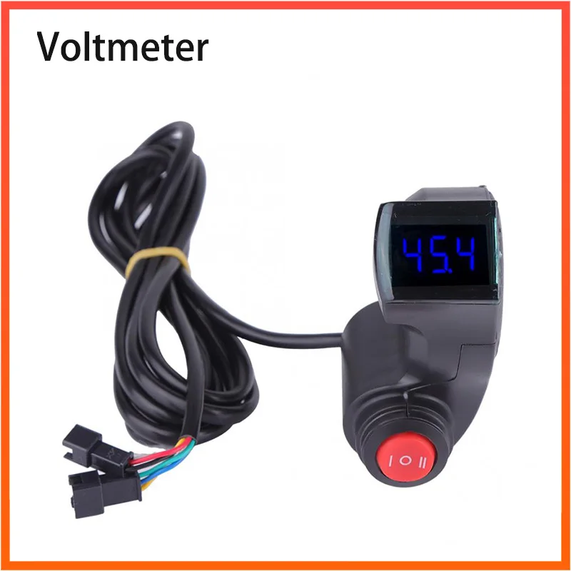 

Electric Bicycle Thumb Accelerator with LCD Digital Battery Voltage Display 3-speed Switch for Bike Bicycle E-bike Motor