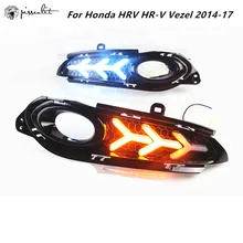 Подходит для Honda hr-v HR-V VEZEL автомобиля DRL вождения дневного света DRL с мигающим желтым сигналом поворота противотуманная фара реле дневного света