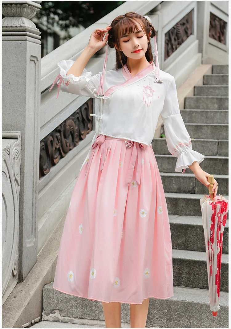 Традиционная китайская одежда для женщин Hanfu платье феи древняя династия Хань принцесса Национальный народный танец фестиваль наряд DN4137