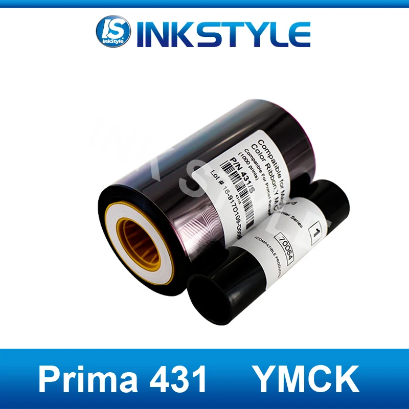 Для Magicard Prima 4 Retransfer ленты Prima 431 YMCK 1000 изображения и Prima 436 1000 изображения