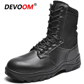 

Men Tactical Army Boots Steel Toe Waterproof Work Safety Shoes Outdoor Boots Industrial and Construction Climbing Sport Shoes 45