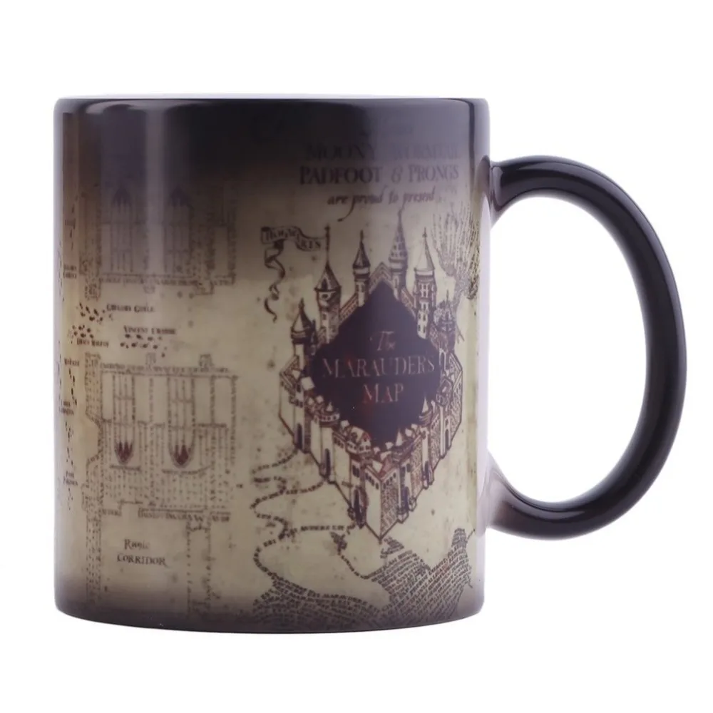 

Creative Magical Color Changing Mug For Marauders Map Ceramic Cup Temperature Change Color Coffee Cup Drop shipping Living room