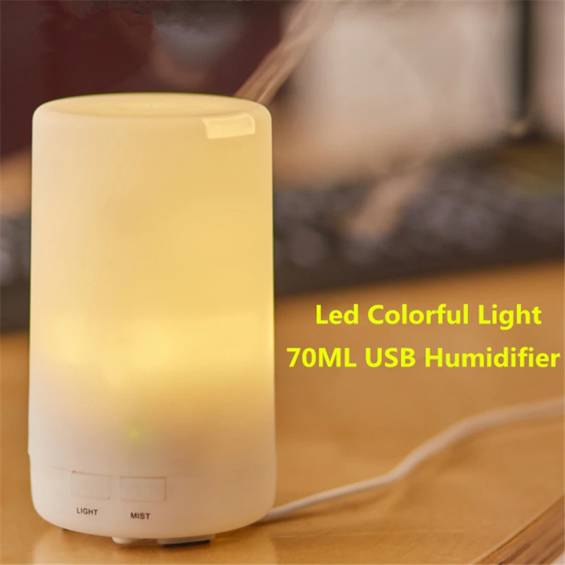 

70ML Air Humidifier Timing Romantic LED Warm light USB Colorful Light Aroma Diffuser For Home Office Aromatherapy Humidificador