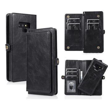 

Detachable Flip Leather Wallet Phone Case For Samsung Note 10 Plus 9 8 A70 A50 A40 A30 A10 S8 S9 10 Plus S10E Business Book Case