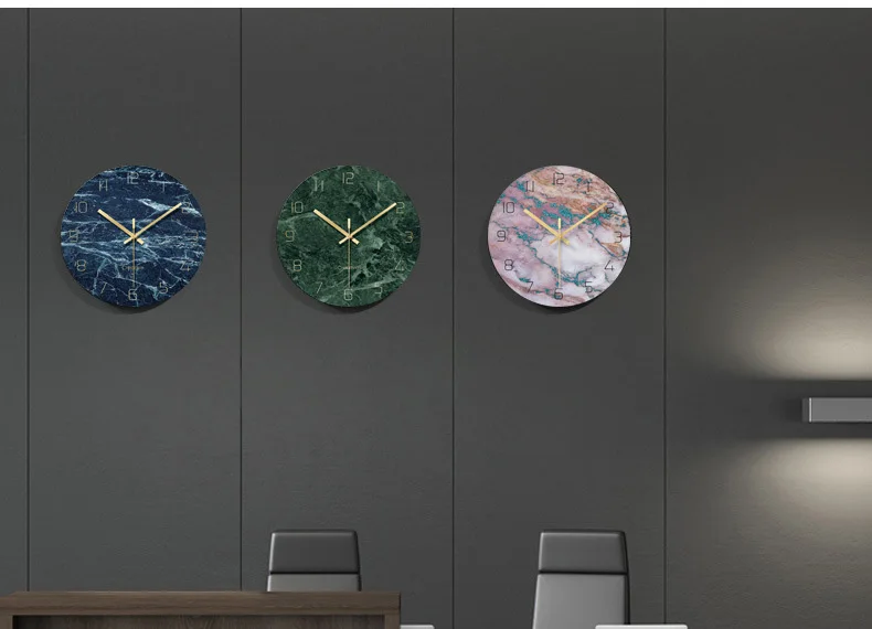 Мраморные часы простые современные дизайнерские настенные часы кухонное искусство индивидуальная Мода зеркало подвесная Декоративная скатерть аксессуары