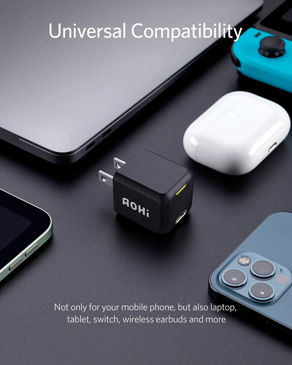 quick charge usb c AOHI Magcube 30W GaN Charger PD Portable Charger Type C Fast Charge Charger for iPhone 13 Pro Max Samsung Huawei Phone Charger usb c 61w