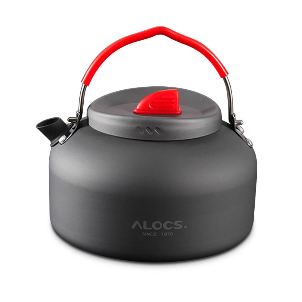 ALOCS Открытый чайник Кемпинг Пикник воды чайник кофе горшок 1.4L Алюминиевый горшок кемпинг стол чайники для воды
