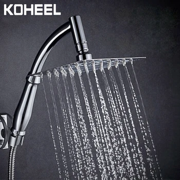 

New Arrival 360 Universal Chrome Finished Wall Mounted Brass Shower Arm 8 inch Shower Head and 2 Conversion Of Rod K