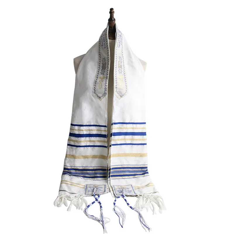 Фото Молитвенный шарф Tallit, мессианик, иудейский талисман, сумка, молитва, шаль 50x180 см №4