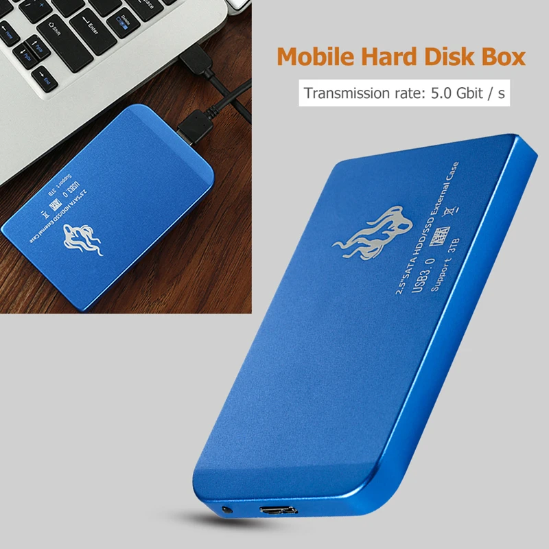 Портативный 2 ТБ 1 ТБ 500GB 2,5 дюймов USB 3,0 внешний жесткий диск HDD SATA III мобильный жесткий диск HD для настольного ПК компьютера ноутбука