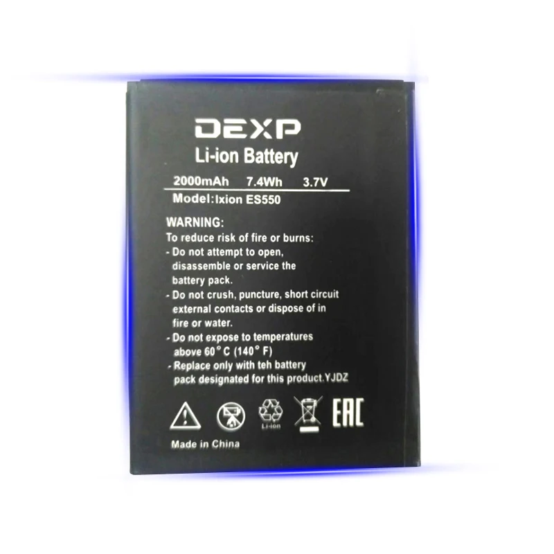 Оригинальный новый аккумулятор 2000 мАч для телефона DEXP Ixion ES550 ES 550 + номер